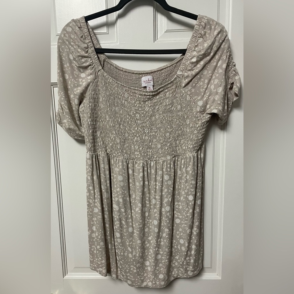 Isabel Maternity Smocked Top XL